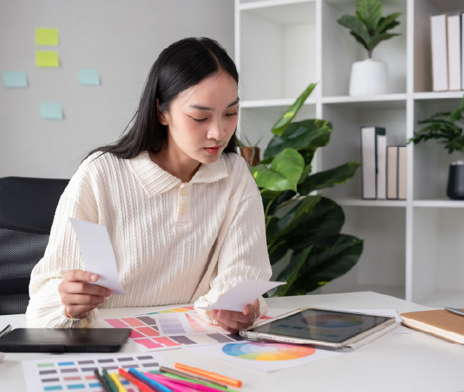  diseñador gráfico trabajando